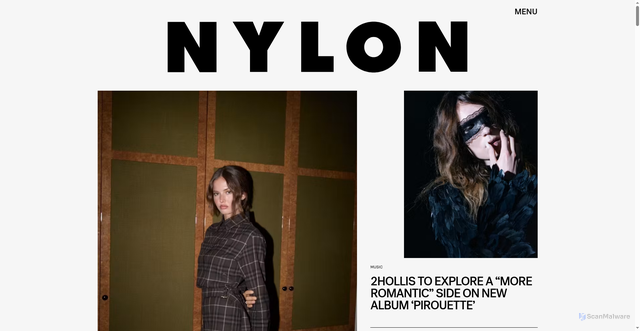 Security scan screenshot of https://www.nylon.com