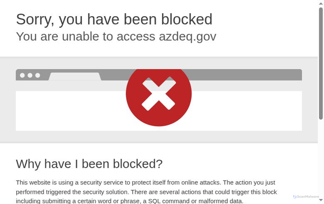 Security scan screenshot of https://azdeq.gov/