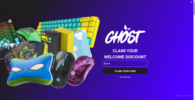 Security scan screenshot of https://ghostkeyboards.com