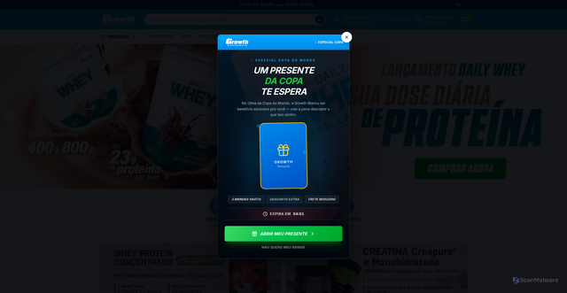 Security scan screenshot of https://gsssuplementosss-main.vercel.app/?utm_source=organic&amp;utm_campaign=&amp;utm_medium=&amp;utm_content=&amp;utm_term=