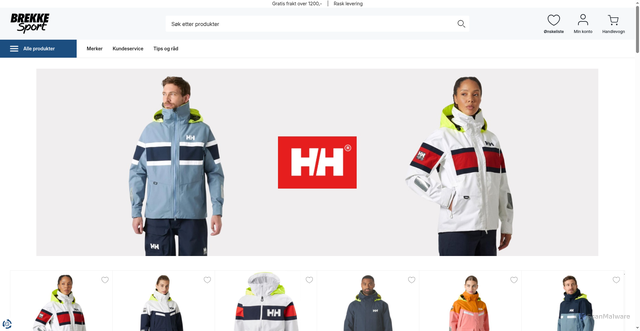 Security scan screenshot of https://www.brekkesport.no