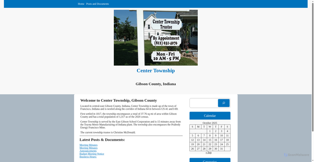 Security scan screenshot of https://gibsoncentertwp-in.gov/