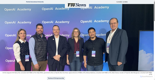 Security scan screenshot of https://news.fiu.edu/2025/fiu-helps-power-openai-academys-effort-to-bring-ai-skills-to-main-street-entrepreneurs