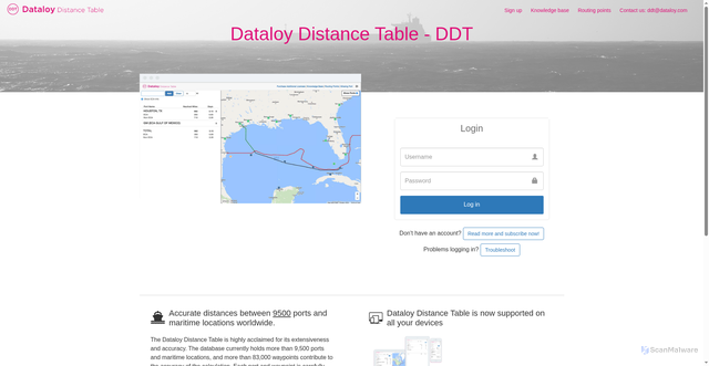 Security scan screenshot of https://dataloy.com