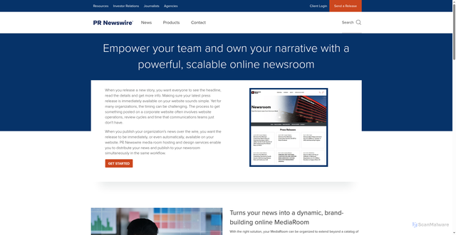 Security scan screenshot of https://mediaroom.com