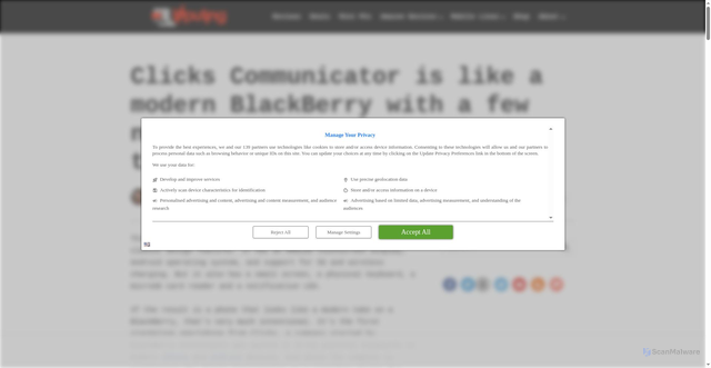 Security scan screenshot of https://liliputing.com/clicks-communicator-is-like-a-modern-blackberry-with-a-few-new-tricks-but-its-designed-to-be-a-secondary-device/