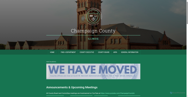 Security scan screenshot of https://champaigncountyil.gov/