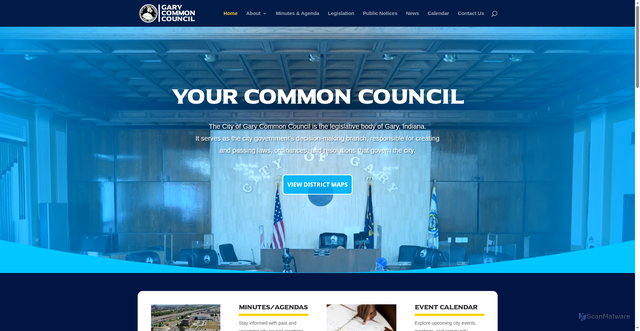 Security scan screenshot of https://garycommoncouncil.gov/
