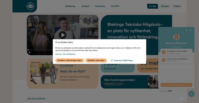 Security scan screenshot of https://www.bth.se