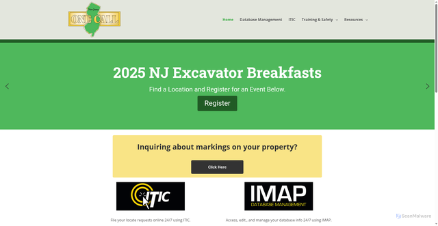 Security scan screenshot of https://www.nj1-call.org/