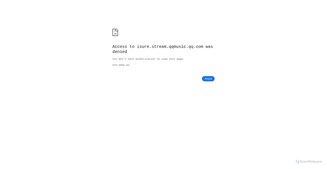 Security scan screenshot of https://isure.stream.qqmusic.qq.com