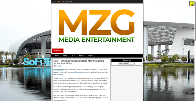 Security scan screenshot of https://mzgtvent.com/lionel-richie-shares-health-update-after-postponing-shows-amid-illness/