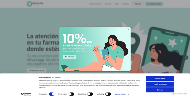 Security scan screenshot of http://farmaciabatallan.com/