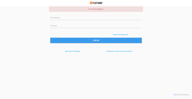 Security scan screenshot of https://auth.teamsnap.com