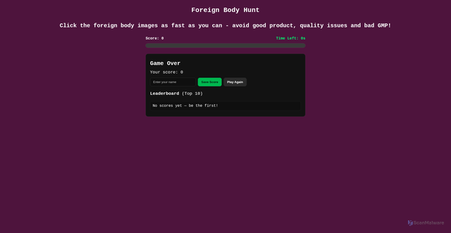 Security scan screenshot of https://foodsafetygame-krgzzha5sg.edgeone.app/