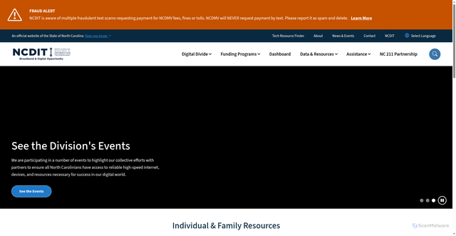 Security scan screenshot of https://www.ncbroadband.gov/