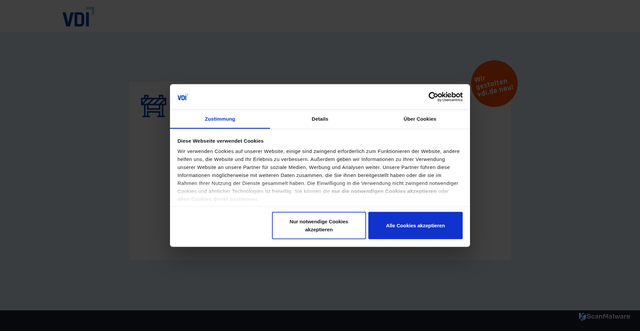 Security scan screenshot of https://www.vdi.de/wir-gestalten-vdide-neu