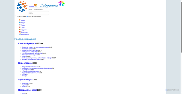 Security scan screenshot of https://libranta.ru