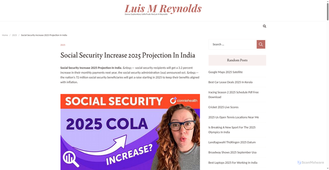 Security scan screenshot of https://luismreynoldsm.pages.dev/fghwo-social-security-increase-2025-projection-in-india-swcqi/