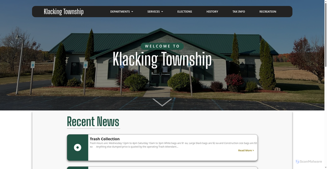 Security scan screenshot of https://klackingtownshipmi.gov/