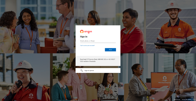 Security scan screenshot of https://oliex.originenergy.com.au