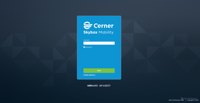 Security scan screenshot of https://sbmd1.cernerskybox.com