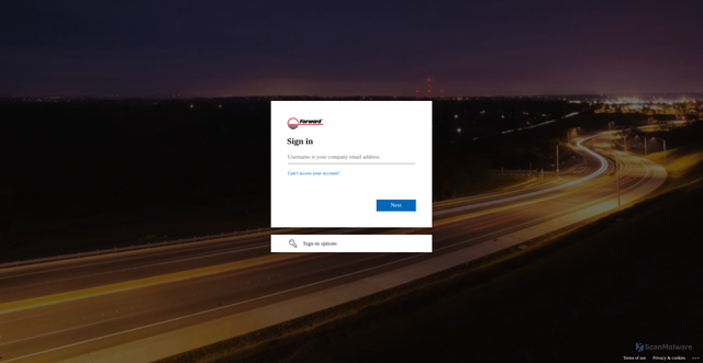 Security scan screenshot of https://forwardair0-my.sharepoint.com