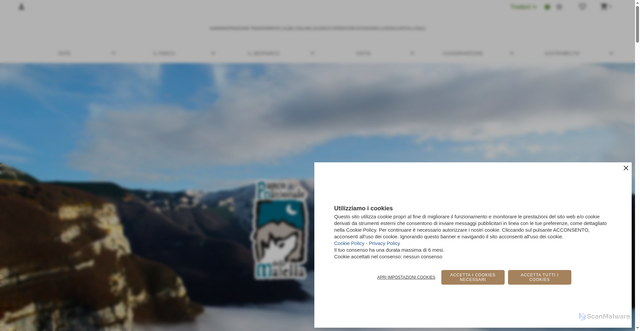 Security scan screenshot of https://www.parcomajella.it/