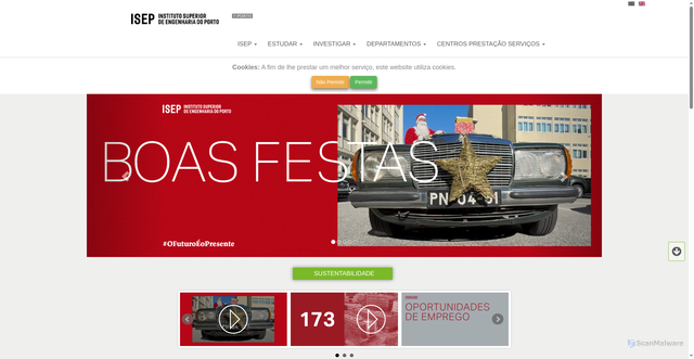 Security scan screenshot of https://isep.ipp.pt