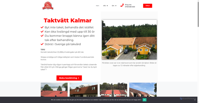 Security scan screenshot of https://taktvattkalmar.se