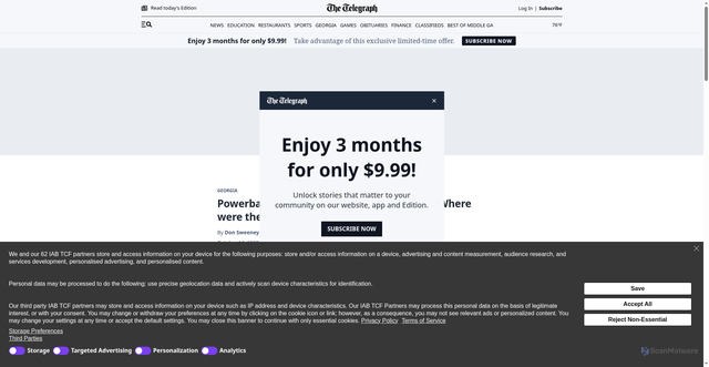 Security scan screenshot of https://www.macon.com/news/state/georgia/article312475377.html