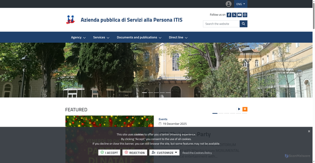 Security scan screenshot of https://www.itis.it/it-it/home