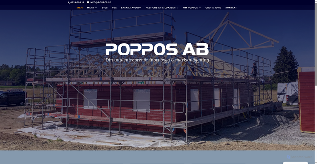 Security scan screenshot of https://poppos.se