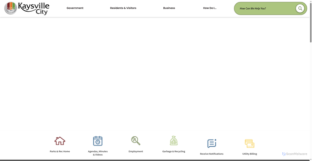 Security scan screenshot of https://kaysville.gov/