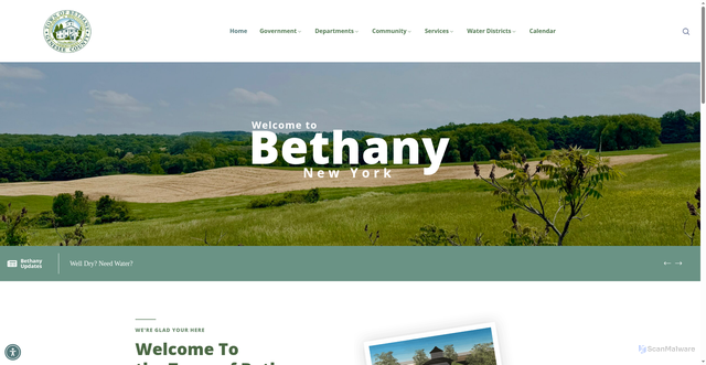 Security scan screenshot of https://townofbethanyny.gov/