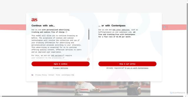 Security scan screenshot of https://chile.as.com/futbol/chilenos-por-el-mundo/canal-13-anuncia-que-transmite-hoy-gratis-el-partido-sao-paulo-vs-flamengo-por-el-brasileirao-a-que-hora-juegan-f202511-n/