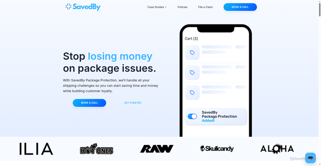 Security scan screenshot of https://savedby.io