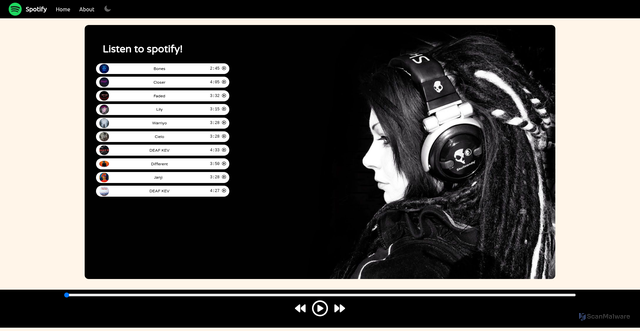 Security scan screenshot of http://www.spotify-clone-git-main-gouravpansejas-projects.vercel.app/