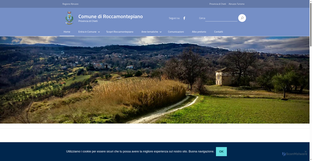 Security scan screenshot of https://www.comuneroccamontepiano.it/