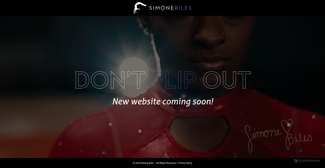 Security scan screenshot of https://simonebiles.com/