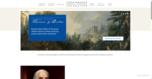 Security scan screenshot of https://www.jamesmadison.gov/