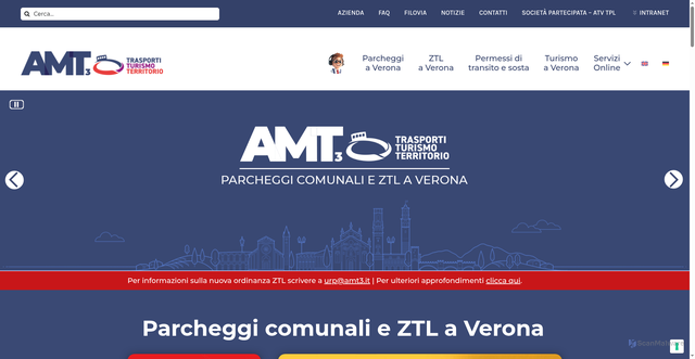 Security scan screenshot of https://www.amt.it