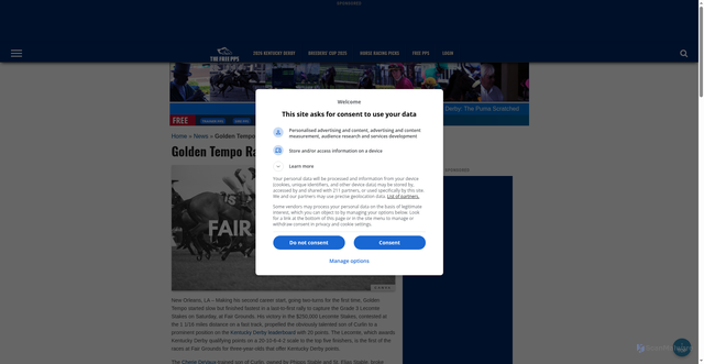 Security scan screenshot of https://thefreepps.com/news/golden-tempo-rallies-to-victory-in-2026-lecomte/