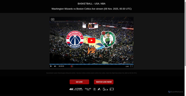 Security scan screenshot of https://vlison420.azurewebsites.net/lex/video/video-washington-wizards-vs-boston-celtics-liv-6-november-2025-en-1-35.html