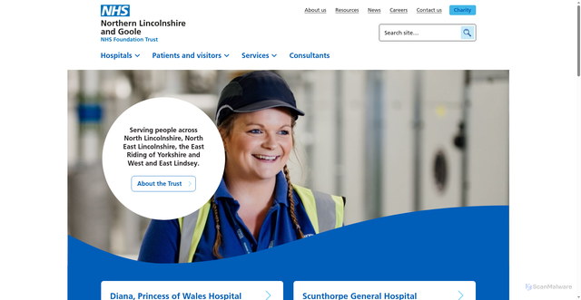 Security scan screenshot of https://www.nlg.nhs.uk/