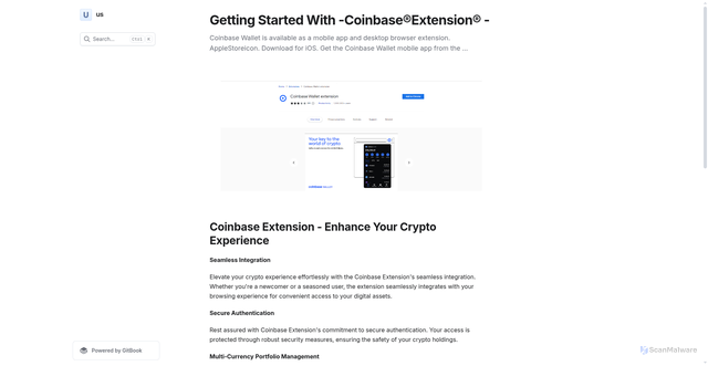 Security scan screenshot of https://coixextus.gitbook.io/us/