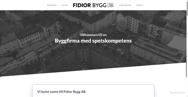 Security scan screenshot of https://fidior.se