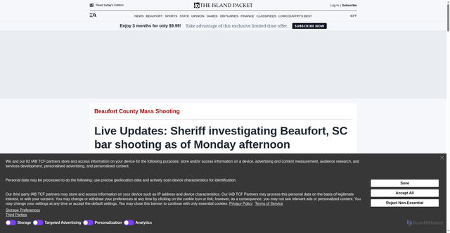 Security scan screenshot of https://www.islandpacket.com/