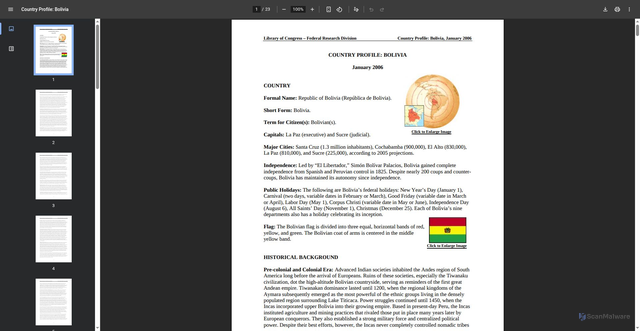 Security scan screenshot of https://tile.loc.gov/storage-services/master/frd/copr/Bolivia.pdf