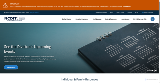 Security scan screenshot of https://www.ncbroadband.gov/